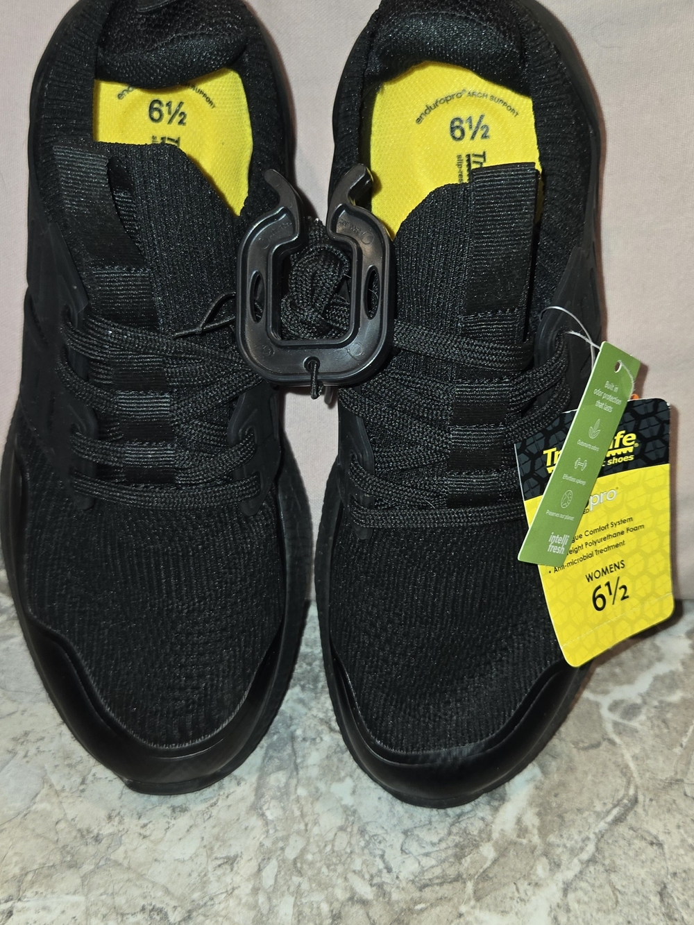 Skechers Women's Black Sneakers with Yellow Insole